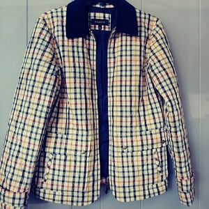 TALBOTS WOMENS PLAID QUILTED JACKET SZ.-SMALL